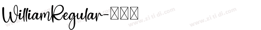 WilliamRegular字体转换