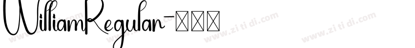WilliamRegular字体转换