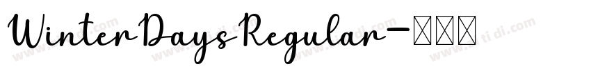 WinterDaysRegular字体转换