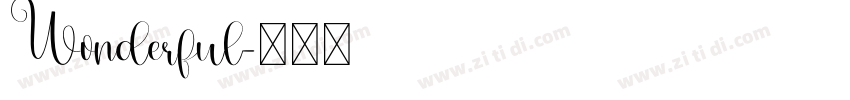 Wonderful字体转换