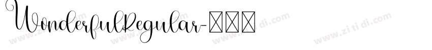 WonderfulRegular字体转换