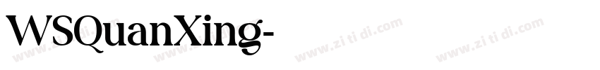 WSQuanXing字体转换