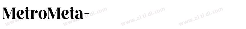 MetroMeta字体转换