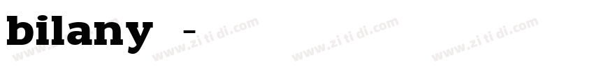 bilany字体字体转换