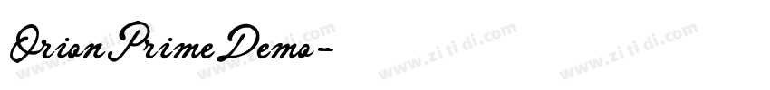 OrionPrimeDemo字体转换