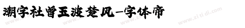 潮字社曾玉波楚风字体转换