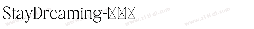 StayDreaming字体转换