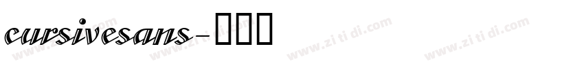 cursivesans字体转换