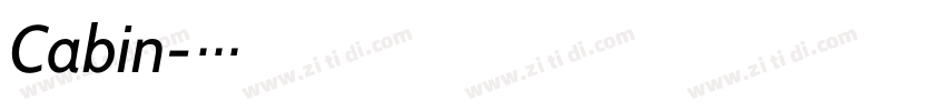 Cabin字体转换