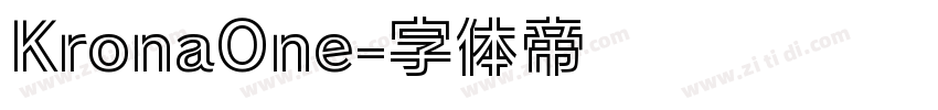 KronaOne字体转换