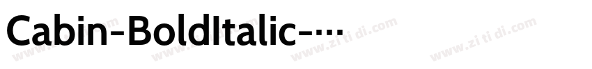 Cabin-BoldItalic字体转换
