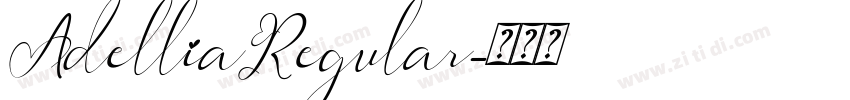 AdelliaRegular字体转换