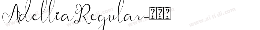 AdelliaRegular字体转换
