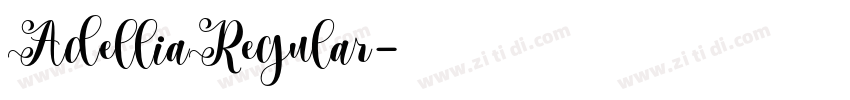AdelliaRegular字体转换
