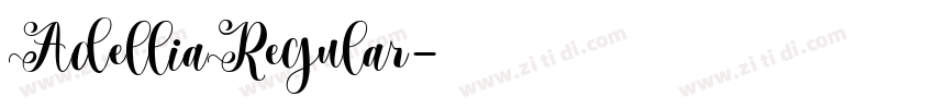 AdelliaRegular字体转换