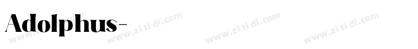 Adolphus字体转换