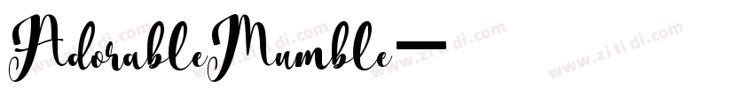AdorableMumble字体转换