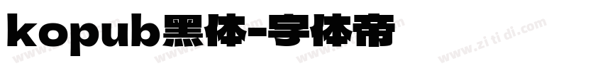 kopub黑体字体转换