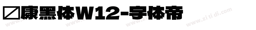华康黑体W12字体转换
