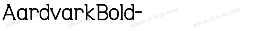 AardvarkBold字体转换