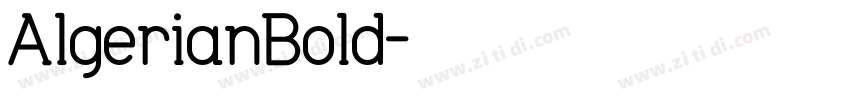 AlgerianBold字体转换
