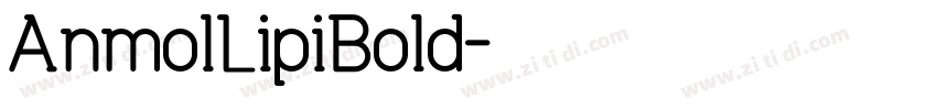 AnmolLipiBold字体转换