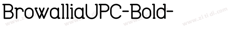 BrowalliaUPC-Bold字体转换