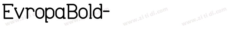 EvropaBold字体转换