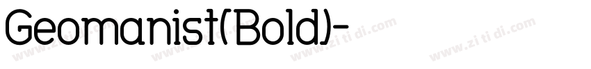 Geomanist(Bold)字体转换