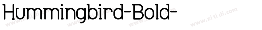 Hummingbird-Bold字体转换