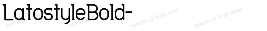 LatostyleBold字体转换