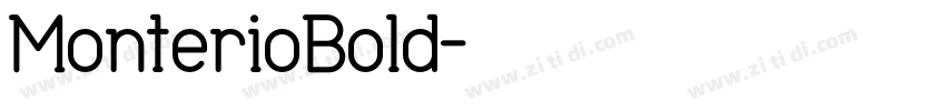 MonterioBold字体转换