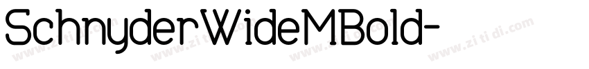 SchnyderWideMBold字体转换