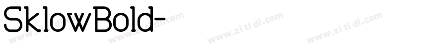 SklowBold字体转换