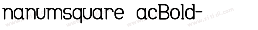 nanumsquare_acBold字体转换