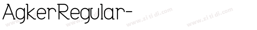 AgkerRegular字体转换