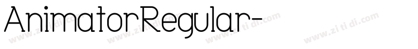 AnimatorRegular字体转换