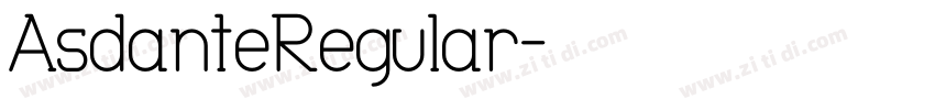 AsdanteRegular字体转换