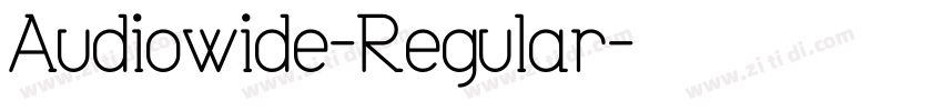 Audiowide-Regular字体转换