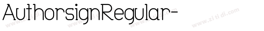 AuthorsignRegular字体转换