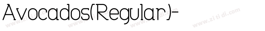 Avocados(Regular)字体转换