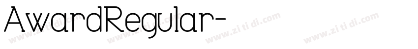 AwardRegular字体转换