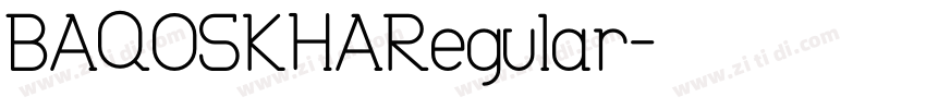 BAQOSKHARegular字体转换