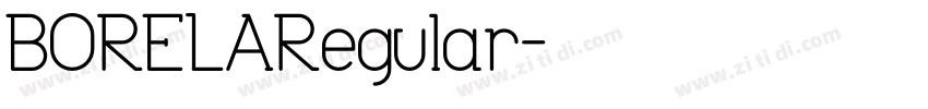 BORELARegular字体转换