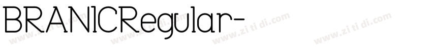 BRANICRegular字体转换