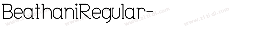 BeathaniRegular字体转换