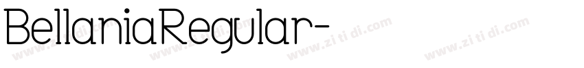 BellaniaRegular字体转换