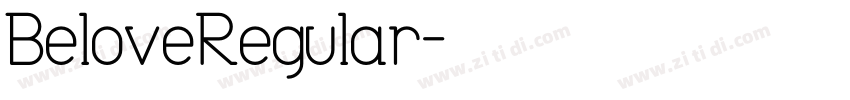BeloveRegular字体转换