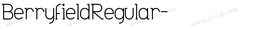 BerryfieldRegular字体转换