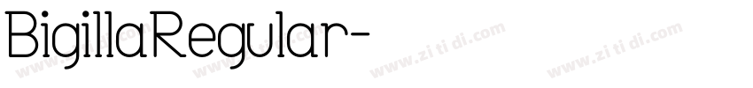 BigillaRegular字体转换